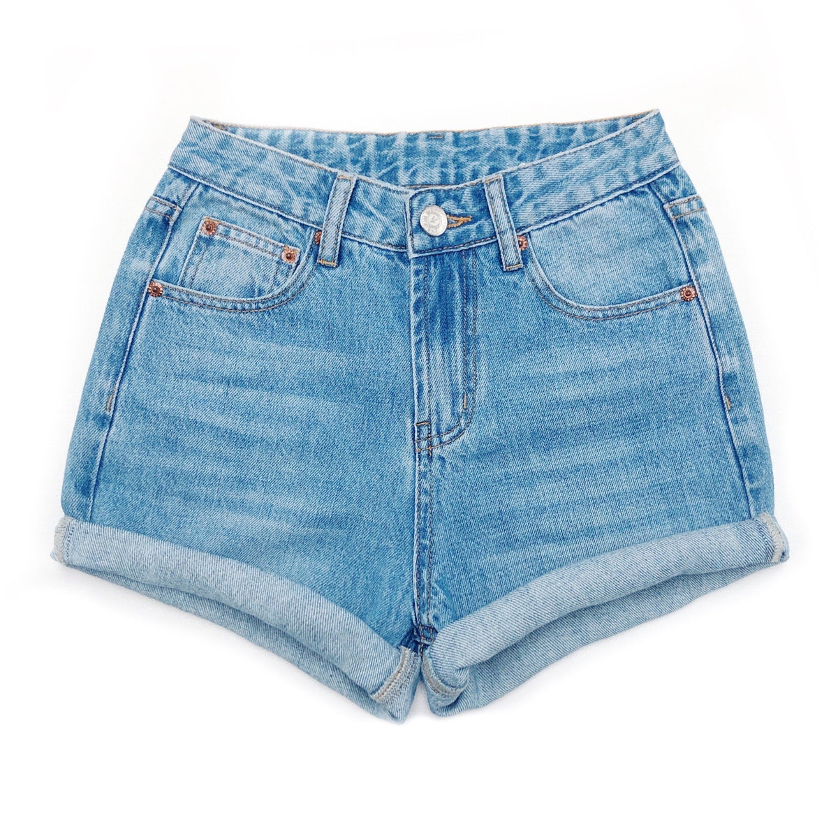 Bailey Ray and Co - Patriotic Distressed High Waisted Denim Shorts