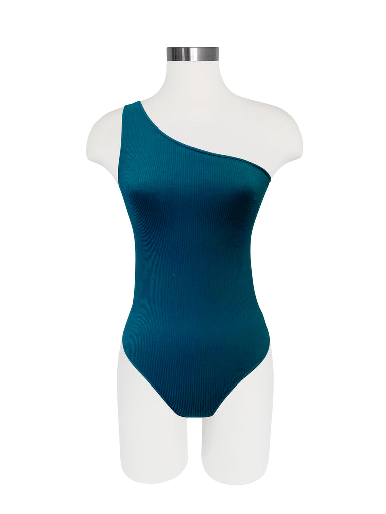 Seamless One Shoulder Bodysuit - Spruce