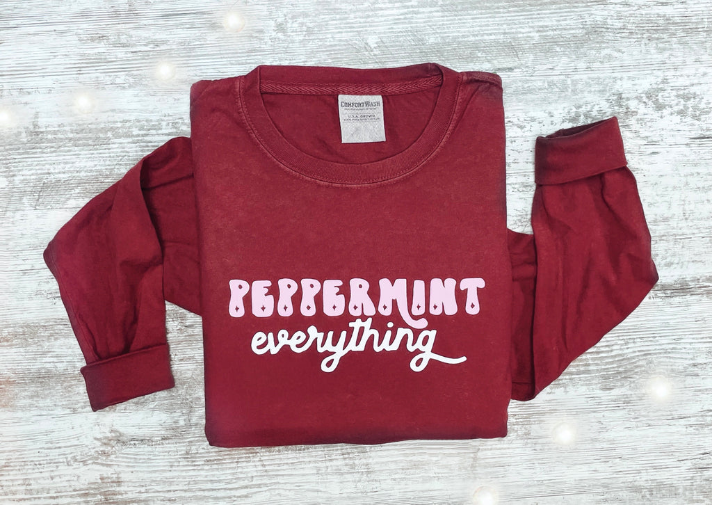 Peppermint Everything Long Sleeve Tee - Comfort Wash