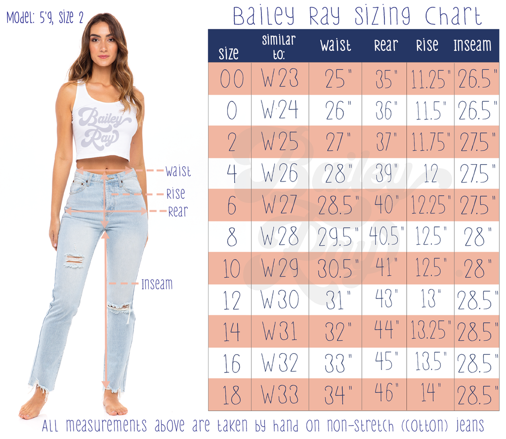 Star Stitched Pockets - Distressed High Waisted Jeans  - The Clover